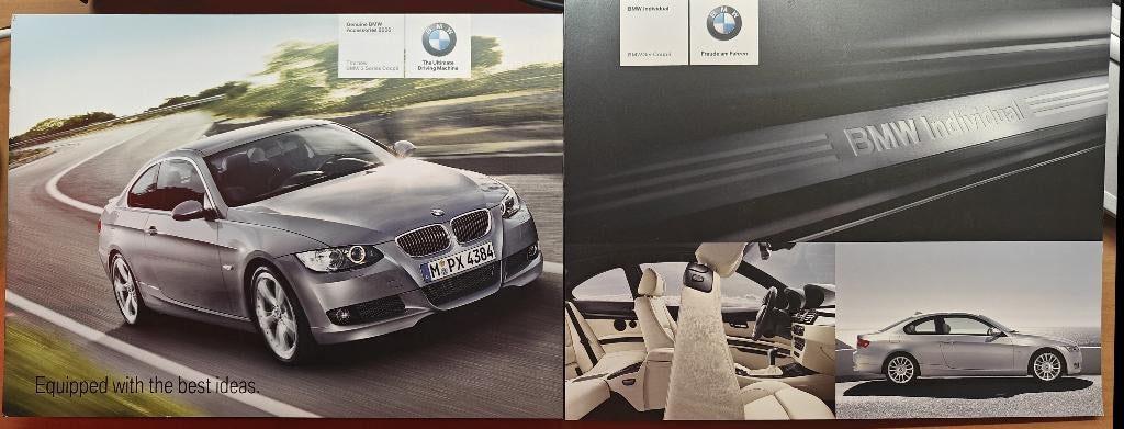 Folder e92 coupe accessoires + individual, Ophalen of Verzenden, Zo goed als nieuw, Overige merken