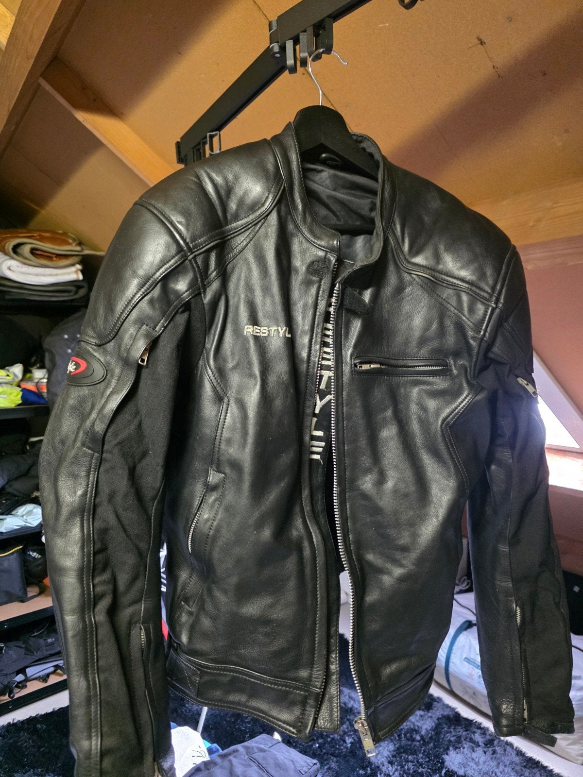 Restyle motorjas - Maat XL - Zeer nette staat, Zwart, Maat 56/58 (XL), Ophalen of Verzenden, Zo goed als nieuw