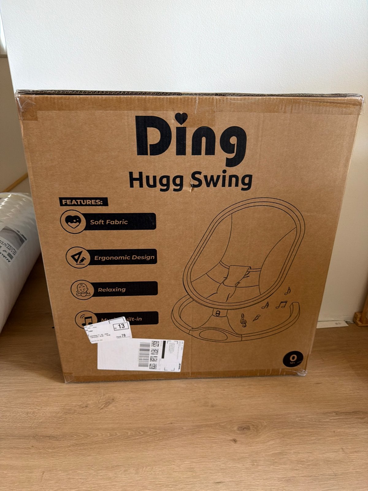 Ding Hugg Swing voor baby's - Nieuw in verpakking, Ophalen, Nieuw, Overige typen, Met geluid