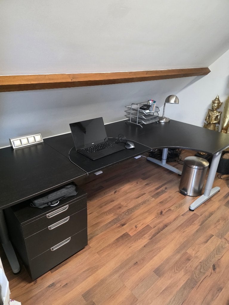 IKEA Galant bureau en ladenkastje, Ophalen, 120 cm, Hout, Zo goed als nieuw