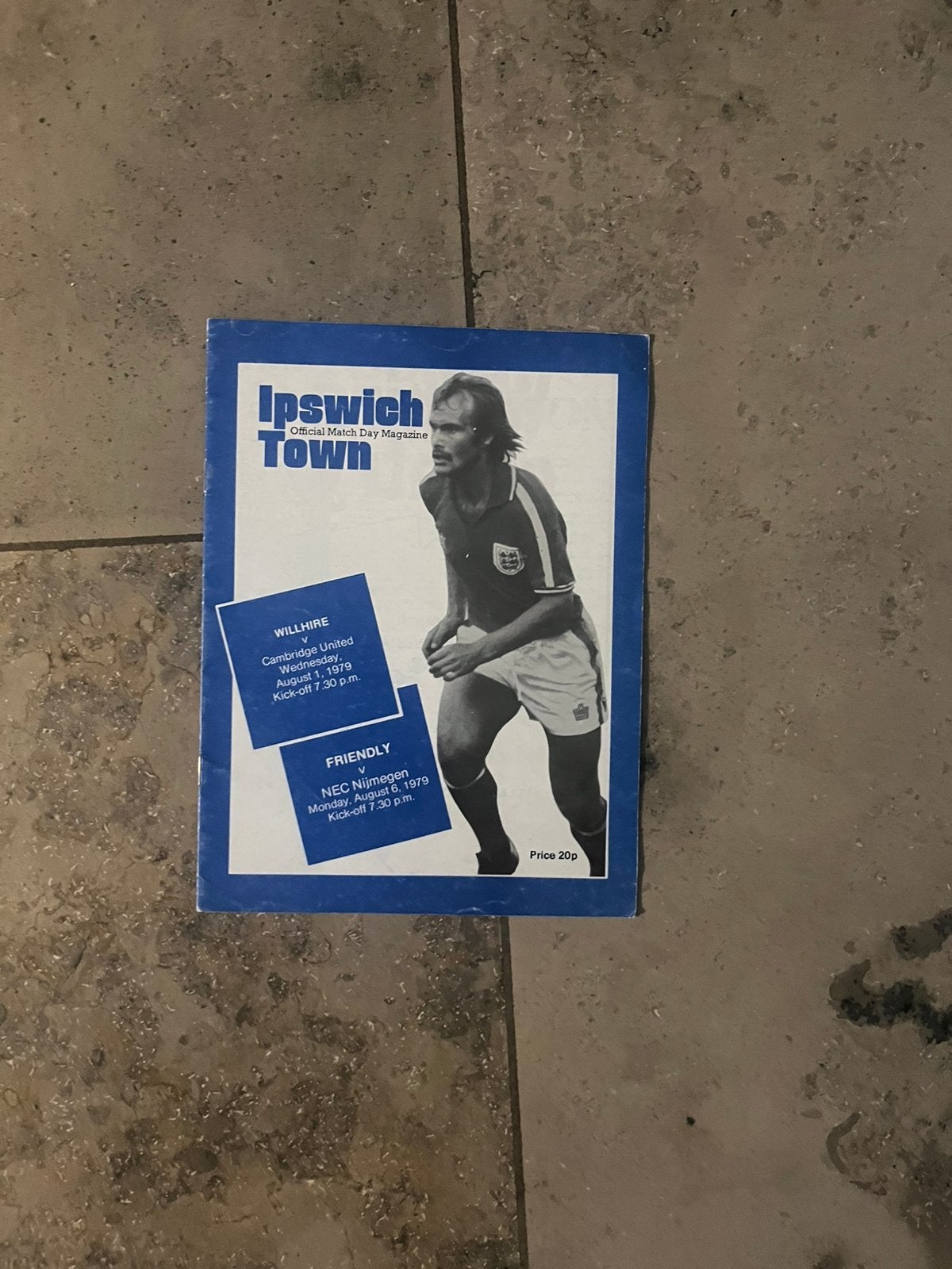 PROGRAMMABOEKJE IPSWICH TOWN-NEC 1979, Verzamelen, Ophalen of Verzenden, Zo goed als nieuw, Overige binnenlandse clubs, Overige typen