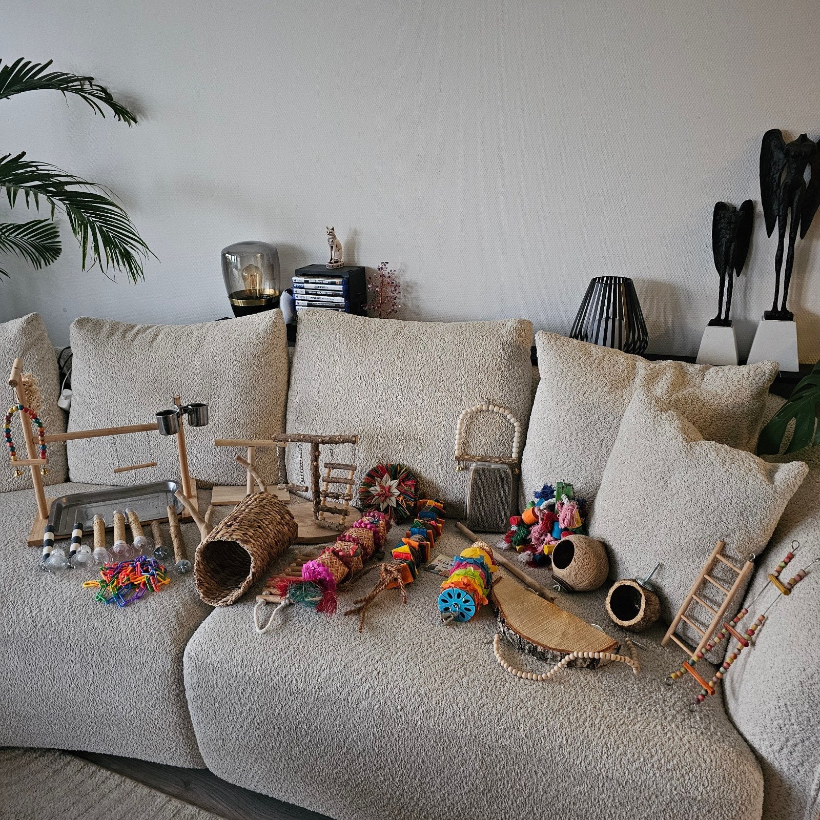​Groot pakket vogelspeelgoed en accessoires Hout & Natuurl, Ophalen, Kooi-accessoires