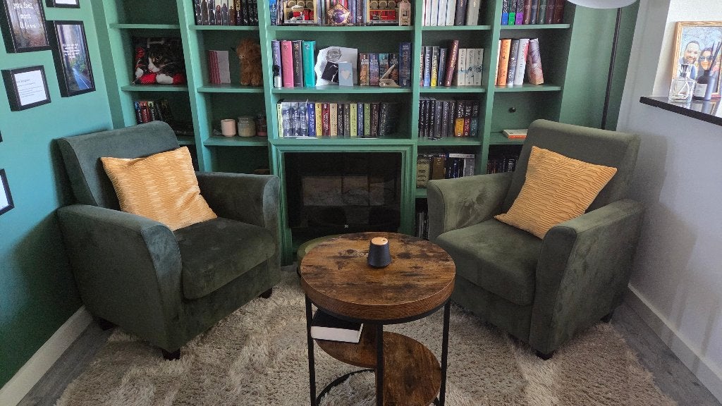 Twee fauteuils groen velvet, Ophalen, Zo goed als nieuw, 75 tot 100 cm, 50 tot 75 cm