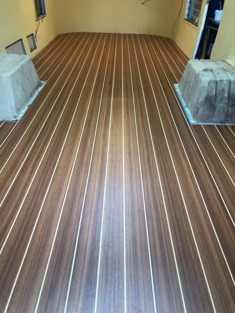 Camper / kamper vloer opknappen hpl teak boot, Caravans en Kamperen, Camper-accessoires, Nieuw, Ophalen of Verzenden