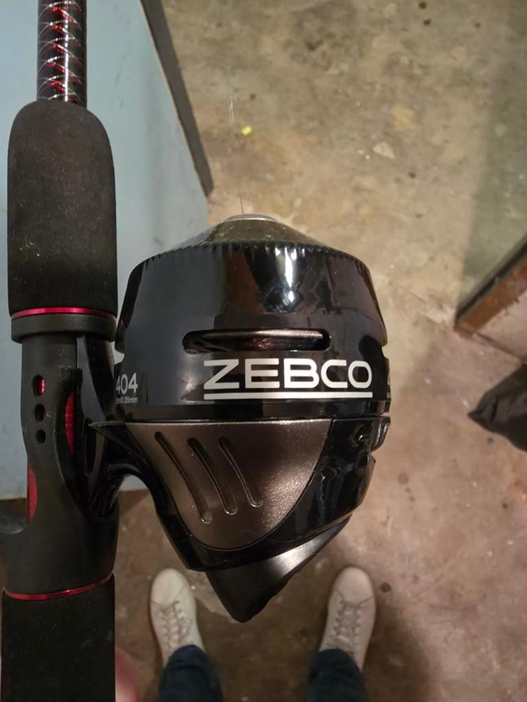 Zebco 404 right hand reel, Ophalen of Verzenden, Gebruikt, Molen