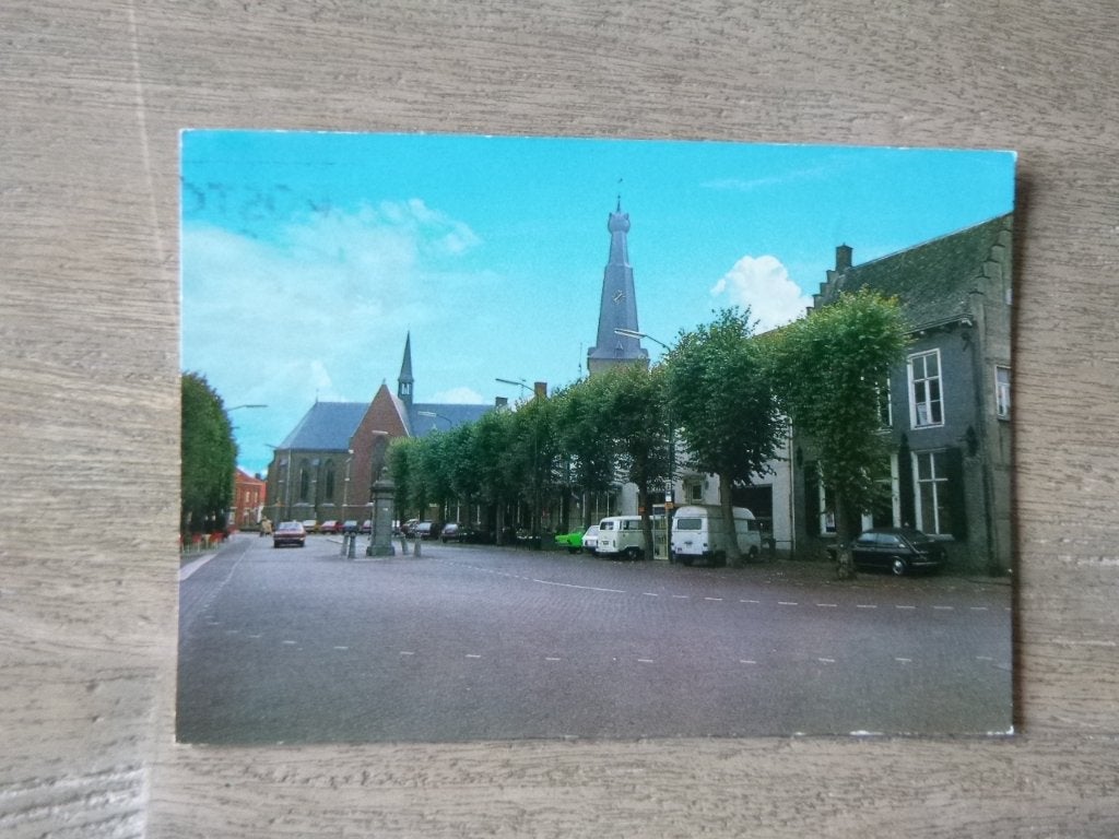 Baarle Nassau, Singel met Belgische kerk/auto 1978, Verzenden, 1960 tot 1980, Gelopen, Noord-Brabant