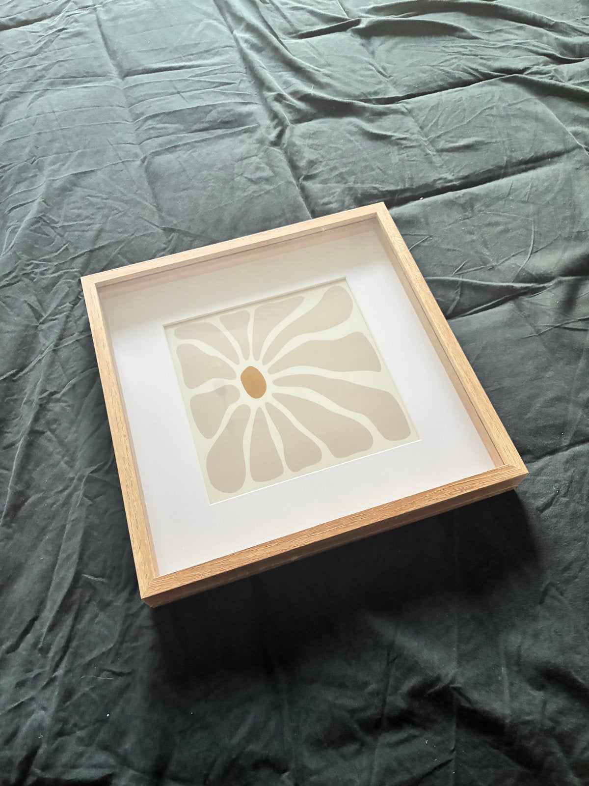 Nieuwe Fotolijst Goes Natuur 30x30 cm met Abstracte Print