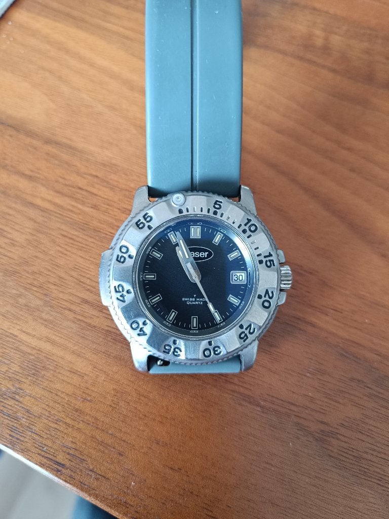 Origineel Traser H3 Swiss Made, Sieraden, Tassen en Uiterlijk, Horloges | Heren, Gebruikt, Staal, Kunststof, Ophalen