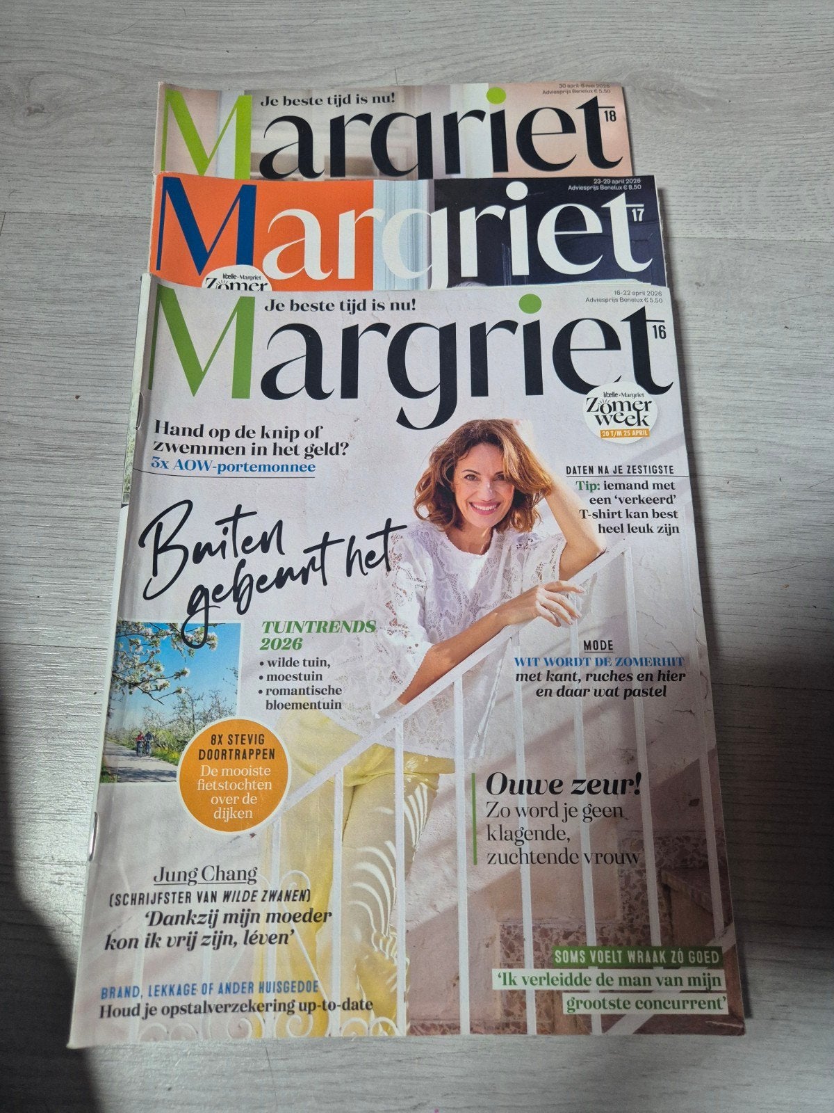 3x Margriet (nrs 16, 17 en 18 van 2026), Boeken, Ophalen of Verzenden, Zo goed als nieuw, Damesbladen