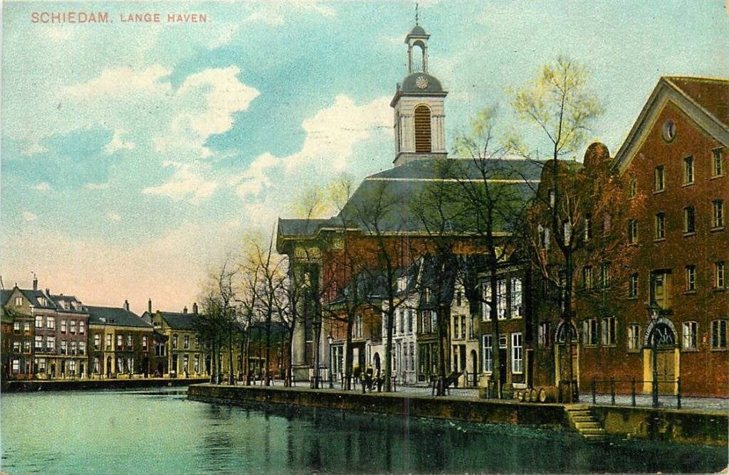 388-546-001 Schiedam Lange Haven, Verzenden, Voor 1920, Zuid-Holland