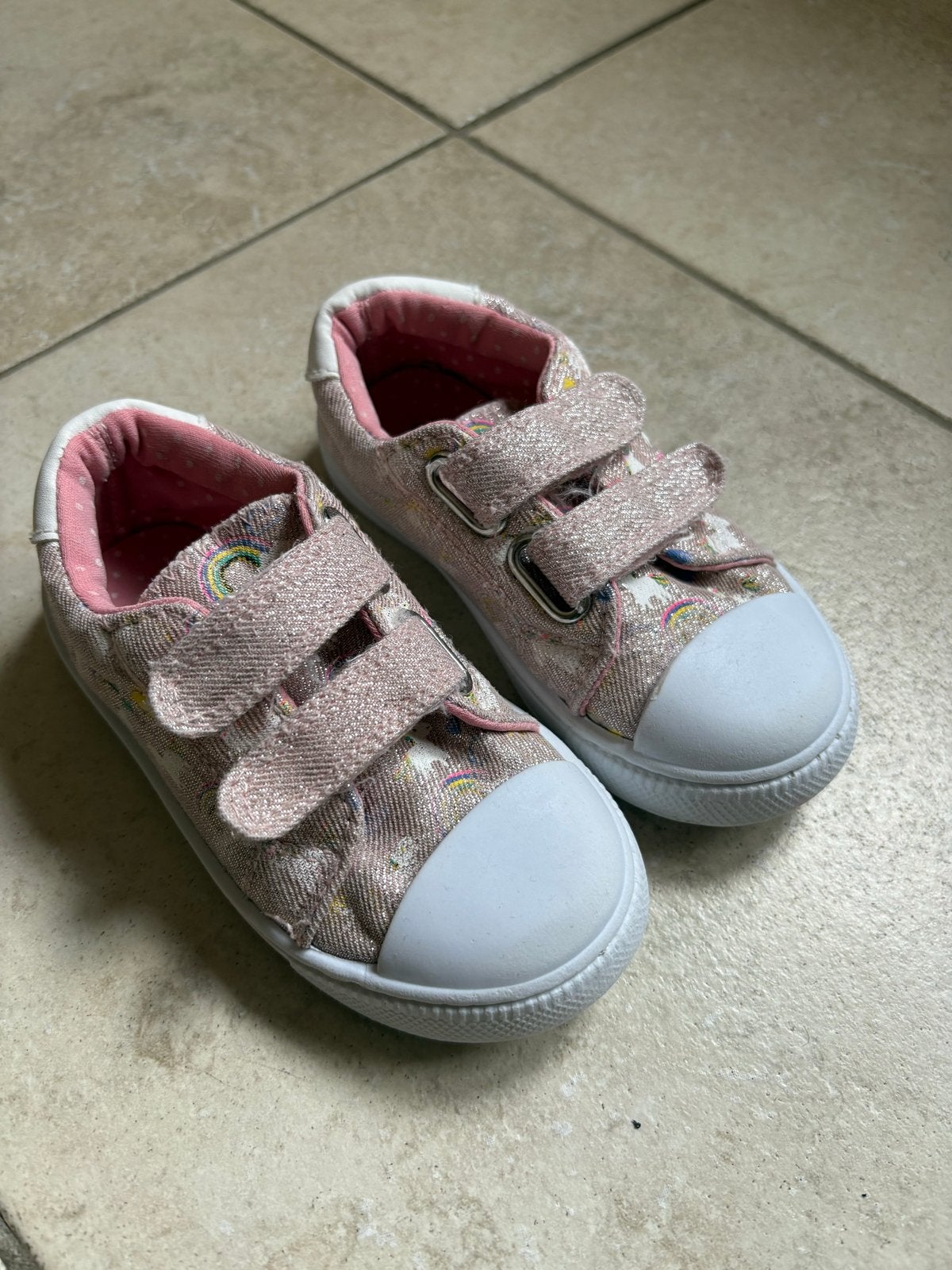Roze glitter eenhoorn schoenen maat 25, Ophalen of Verzenden, Gebruikt, Meisje, Schoenen