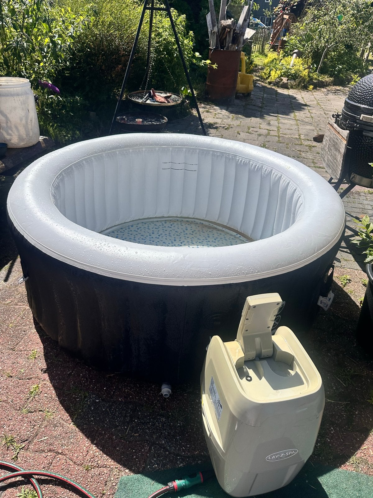 Lay-Z-Spa Miami opblaasbare jacuzzi met pomp en afdekzeil, Ophalen, Gebruikt, Afdekzeil, Opblaasbaar