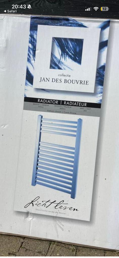 Jan des Bouvrie designradiator chroom, Doe-het-zelf en Verbouw, Verwarming en Radiatoren, Ophalen, Radiator, Nieuw, Minder dan 60 cm