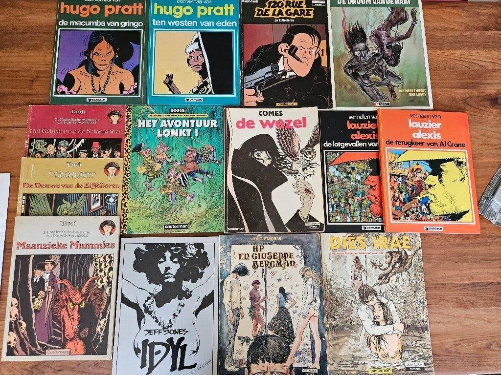 Stripboeken  Manara, Tardi, Pratt, Boucq, Comes etc., Meerdere stripboeken, Verzenden, Gelezen, Diverse auteurs
