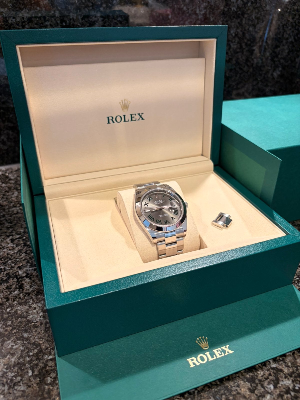 Rolex Datejust 41 Wimbeldon 126300 Nieuw, Staal, Polshorloge, Nieuw, Ophalen of Verzenden