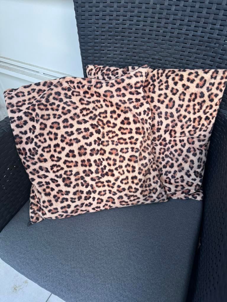 Panter print sier kussens, Ophalen of Verzenden, Zo goed als nieuw, Vierkant