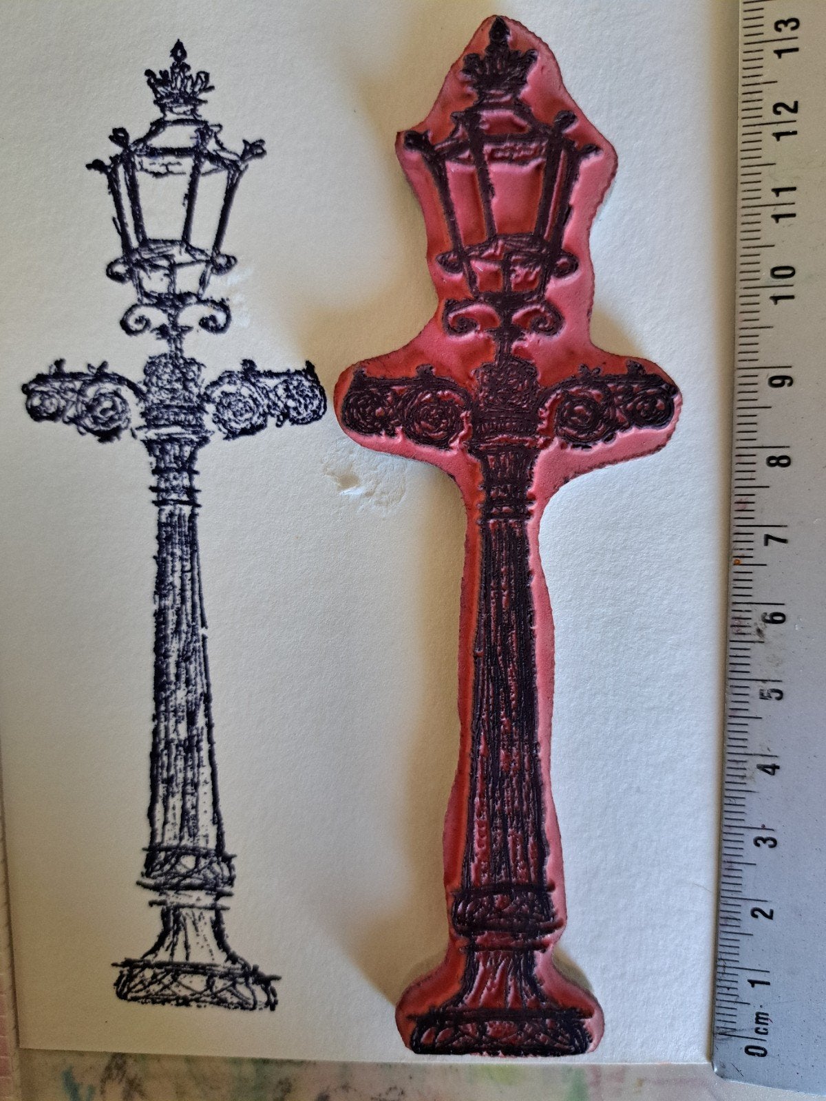 TIM HOLTZ RUBBER STEMPEL LANTARENPAAL KAARTEN MAKEN JOURNAL, Hobby en Vrije tijd, Ophalen of Verzenden, Gebruikt, EZ-mounted stempel