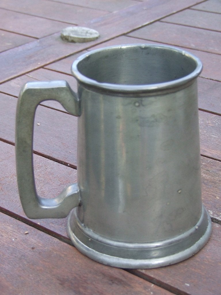 Tinnen bierkruik, Ophalen of Verzenden, Zo goed als nieuw