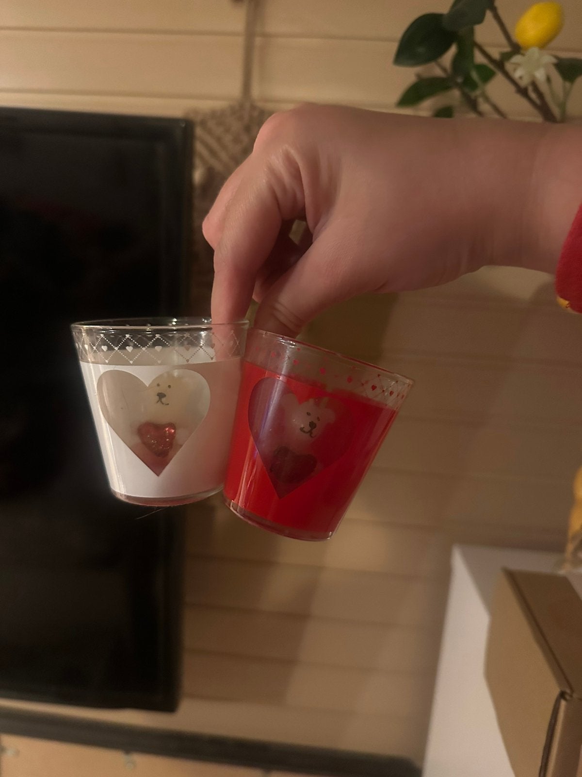 Kaarsjes met beertjes rood en wit, Ophalen of Verzenden, Nieuw