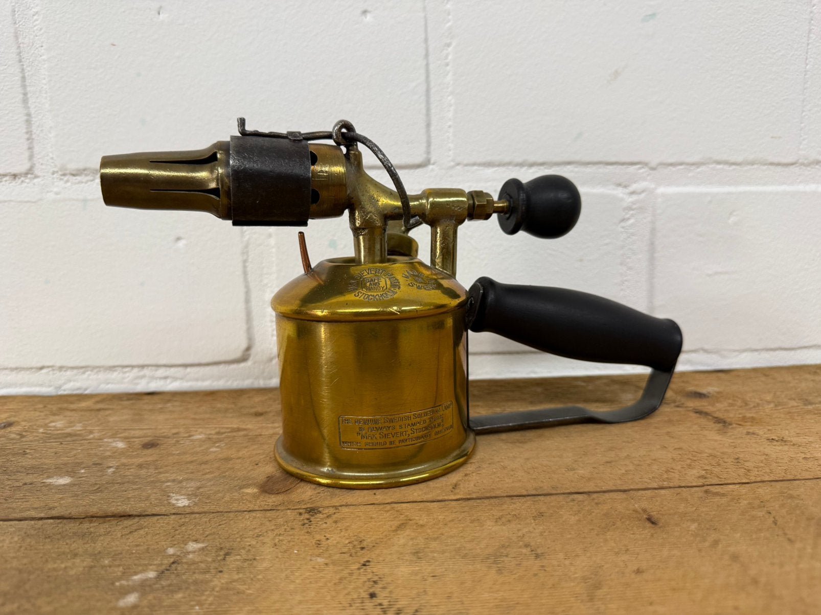 Max sievert antieke verfbrander verf brander soldeerlamp, Antiek en Kunst, Antiek | Gereedschap en Instrumenten, Ophalen of Verzenden