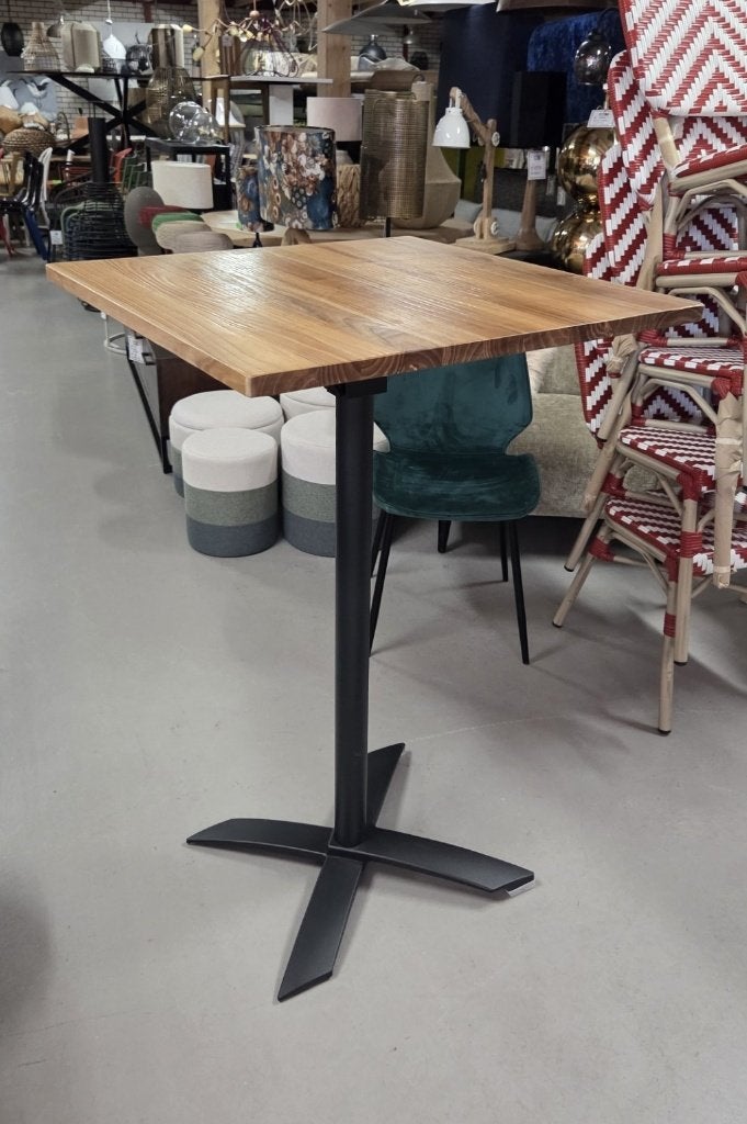 10 x vierkante statafel bartafel klaptafel metaal hout 70x70, Ophalen, Nieuw