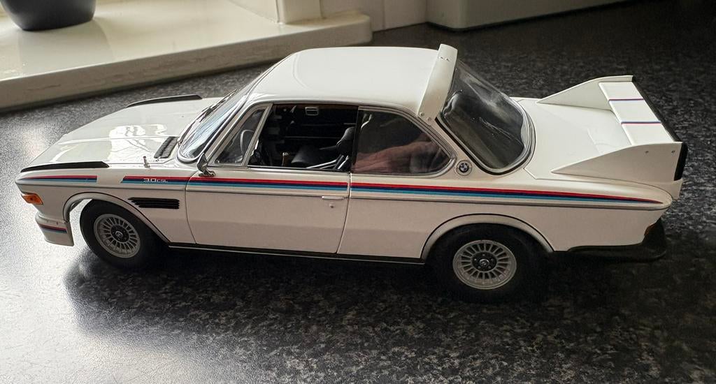 Minichamps BMW 3.0 CSL Wit, Schaal 1:18, Hobby en Vrije tijd, Modelauto's | 1:18, Ophalen of Verzenden, Zo goed als nieuw, Auto