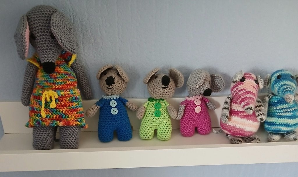 Gehaakte familie Muis, Ophalen of Verzenden, Nieuw, Muis, Handgemaakt