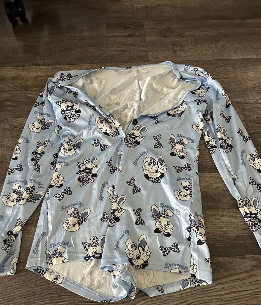 Konijnen pyjama blauw, maat M, Ophalen of Verzenden, Nieuw
