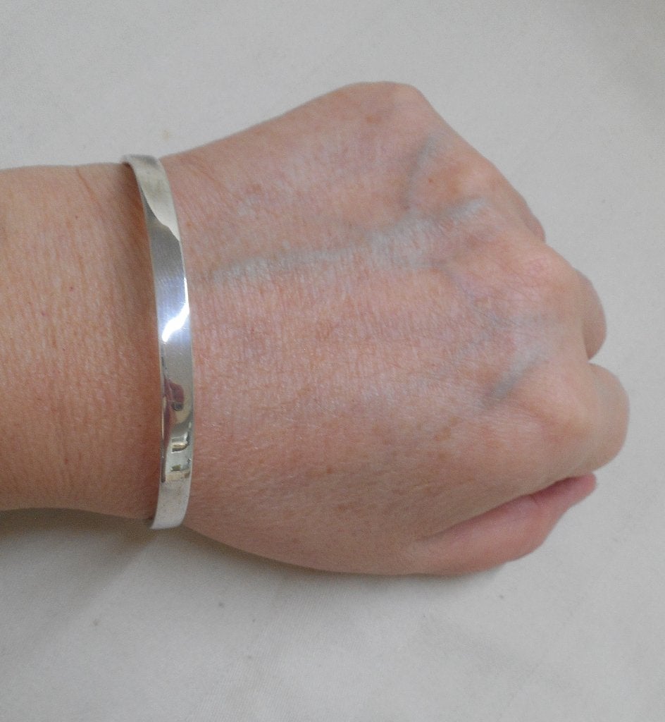 Zilveren vintage slavenarmband nr.1669, Sieraden, Tassen en Uiterlijk, Verzenden, Zo goed als nieuw, Zilver, Zilver