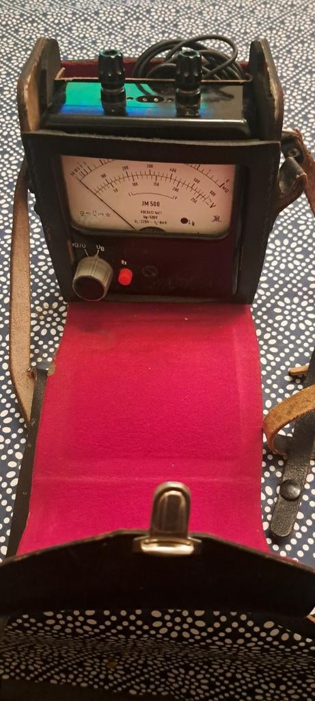 Vintage JM 500 Multimeter in Leren Hoes, Ophalen of Verzenden