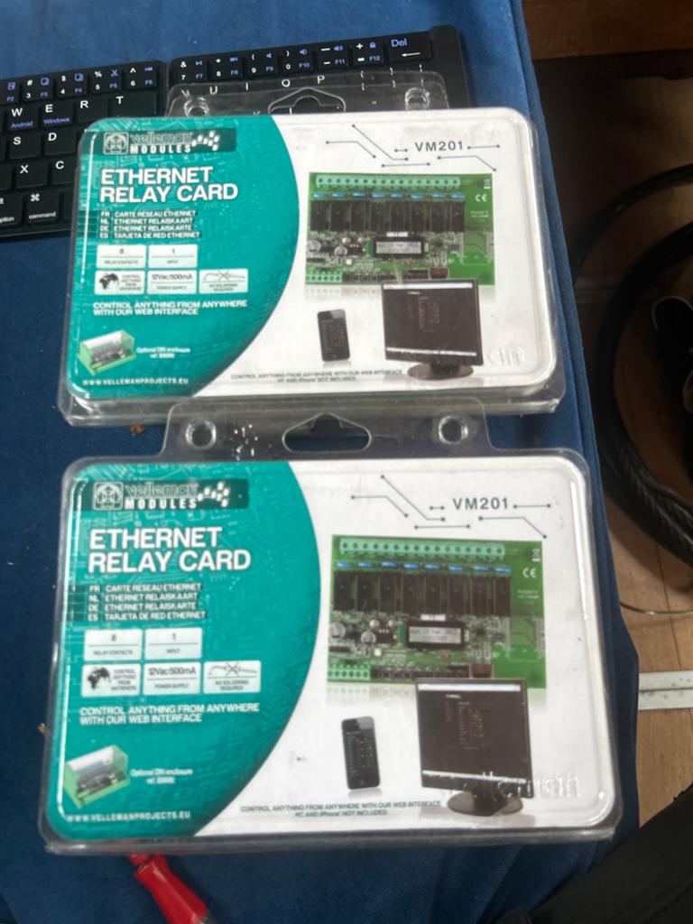 2x Velleman VM201 Ethernet Relay Card met behuizing, nieuw, Ophalen of Verzenden