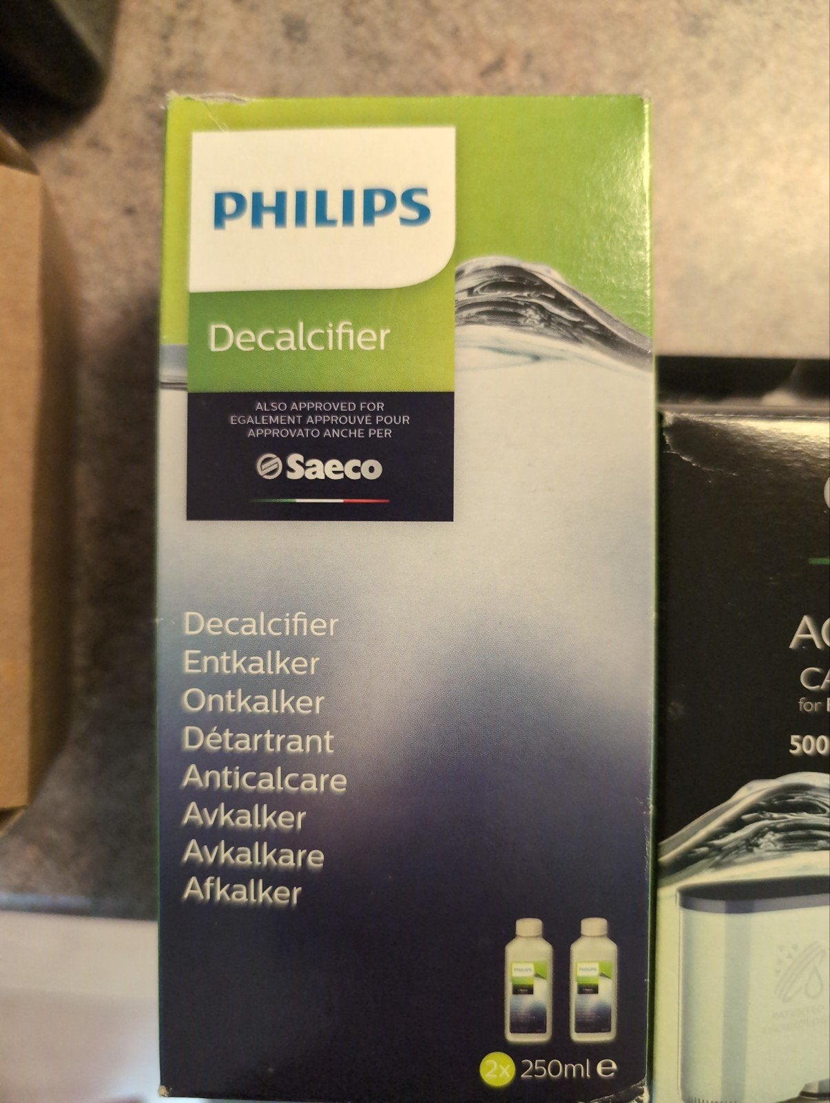 1 Philips en Saeco espresso ontkalker set en Aqua Clean, Ophalen of Verzenden, Nieuw