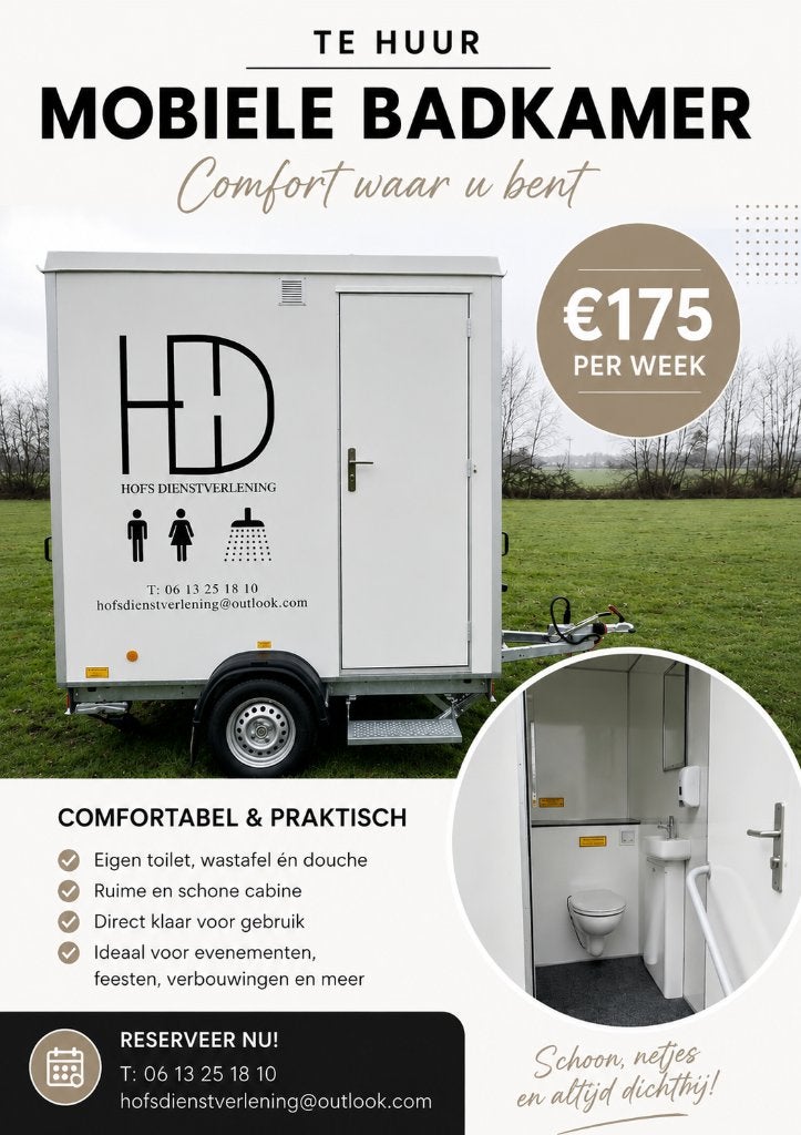 Mobiele badkamer te huur, Verzenden, Nieuw, Douche