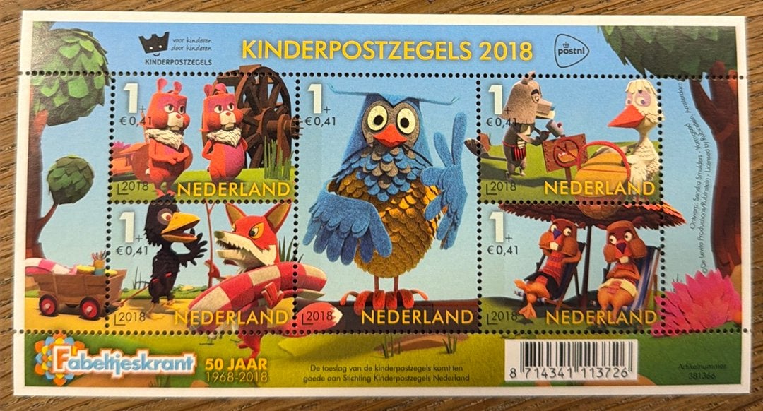 Postzegels pf. Kinderpostzegels 2018, Postzegels en Munten, Ophalen of Verzenden, Na 1940, Postfris
