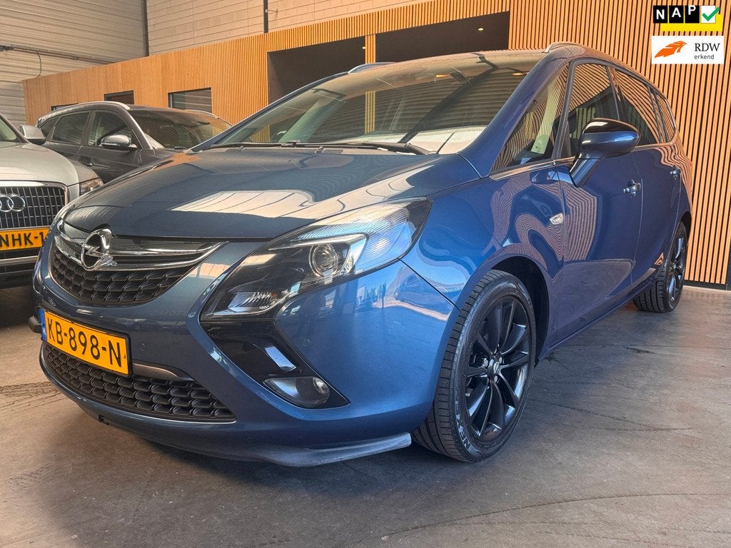 Opel Zafira Tourer 1.4 Business+ 7p. Camera|Cruise|Airco|Tre, Auto's, Opel, Stof, 4 cilinders, Blauw, 7 stoelen