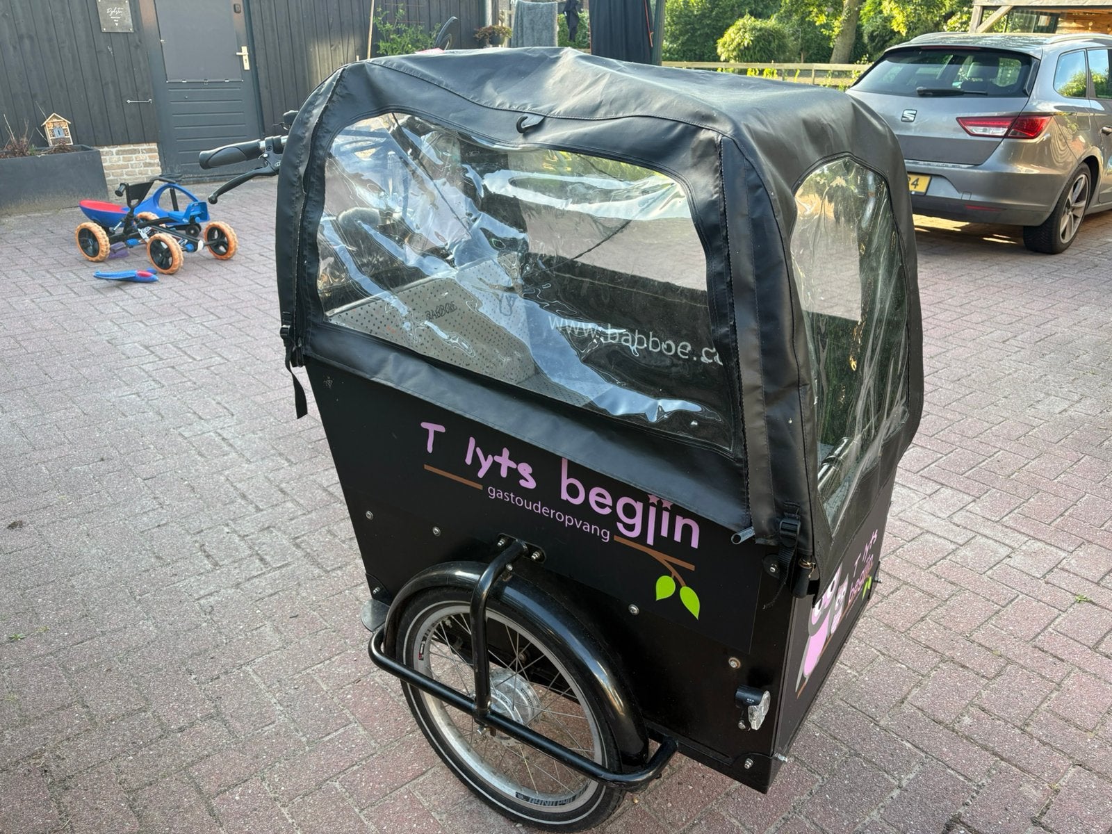 Mooie tweedehands elektrische bakfiets!, 4 kinderen of meer, Gebruikt, Elektrisch, Ophalen of Verzenden