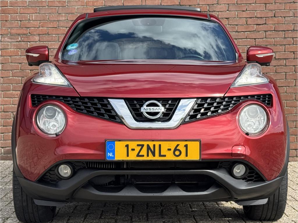 Nissan Juke 1.2 DIG-T S/S TEKNA | NL-AUTO! | DEALER OH!, Auto's, Nissan, Voorwielaandrijving, Zwart, 116 pk, Bedrijf