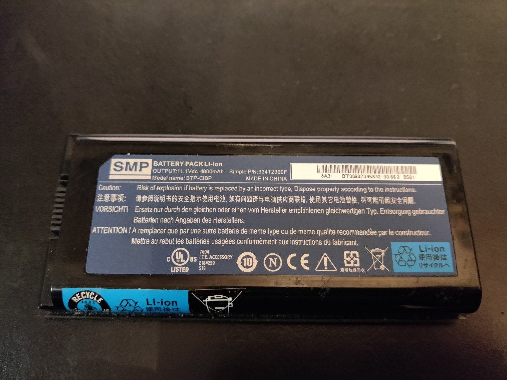 Packard Bell Batterij BTP-CIBP [BATT-16] 27-5, Ophalen of Verzenden, Gebruikt, Packard Bell
