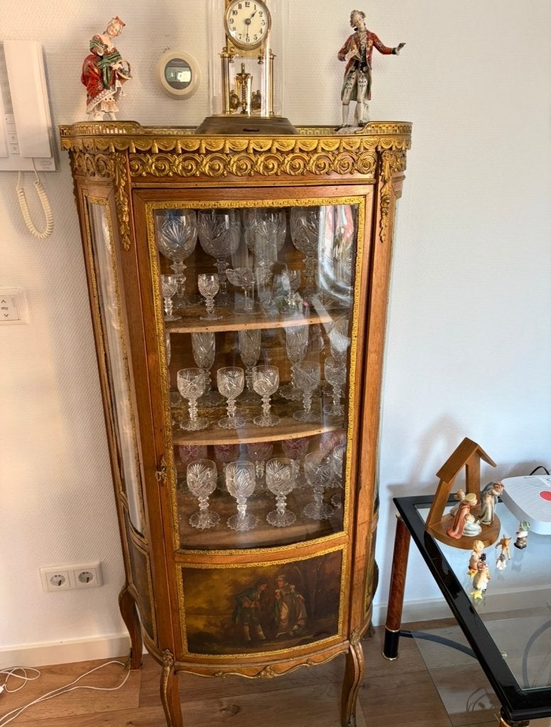 Antieke Vitrine Lodewijk XV Stijl, Antiek en Kunst, Antiek | Meubels | Kasten, Ophalen
