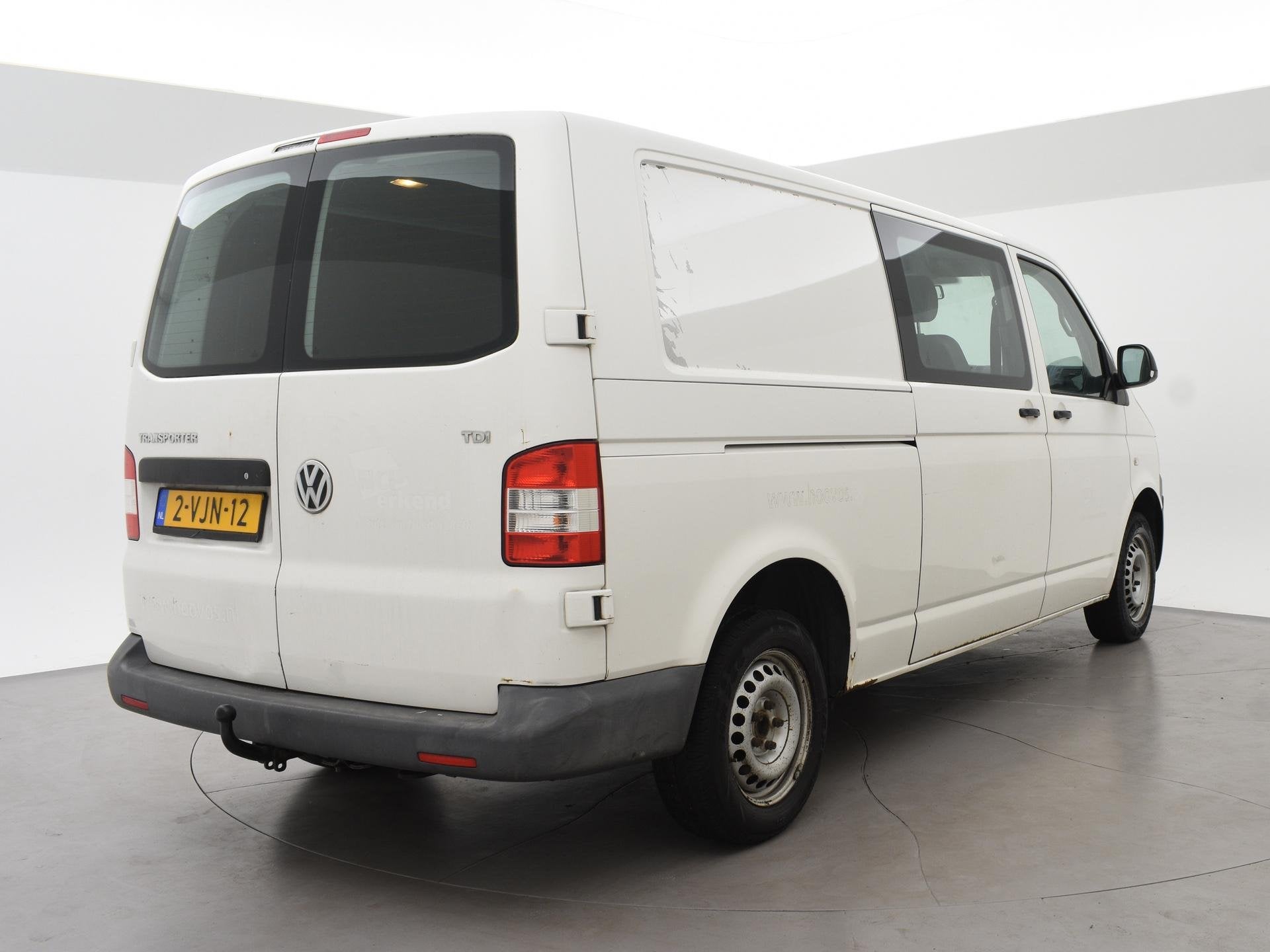 Volkswagen Transporter 2.0 TDI 140 PK L2H1 5-PERS DUBBEL CAB, Auto's, Voorwielaandrijving, Stof, Gebruikt, 4 cilinders