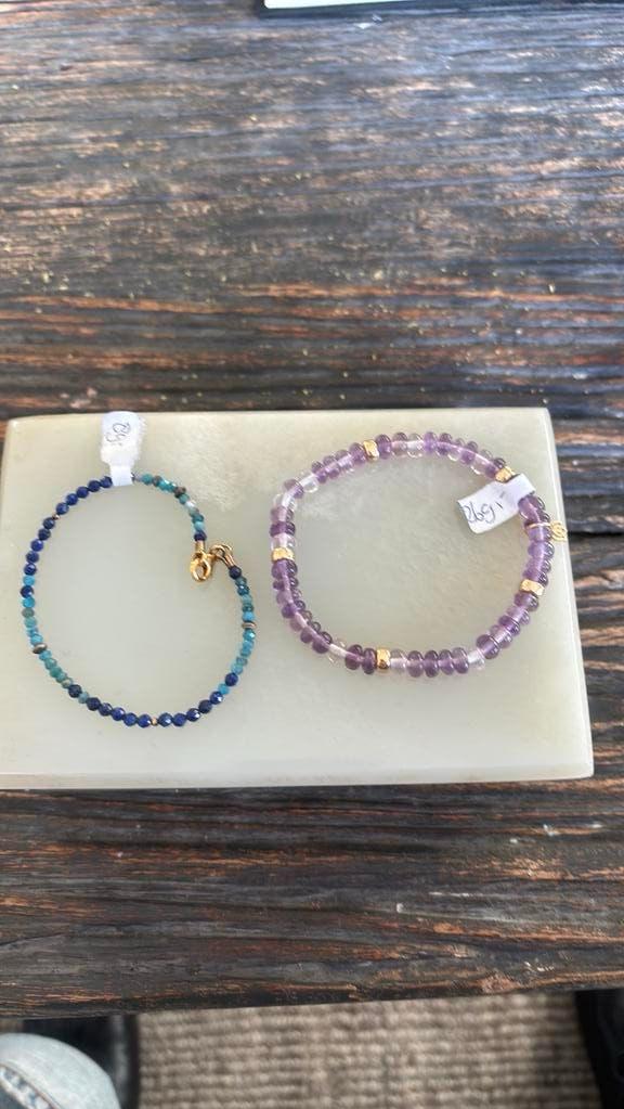 Half edelsteentjes armbandjes Amethist verkocht, Sieraden, Tassen en Uiterlijk, Armbanden, Overige materialen, Nieuw, Ophalen of Verzenden