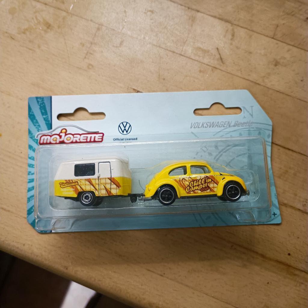 majorette VW The Originals Volkswagen kever geel Eriba puck, Ophalen of Verzenden, Nieuw, Auto