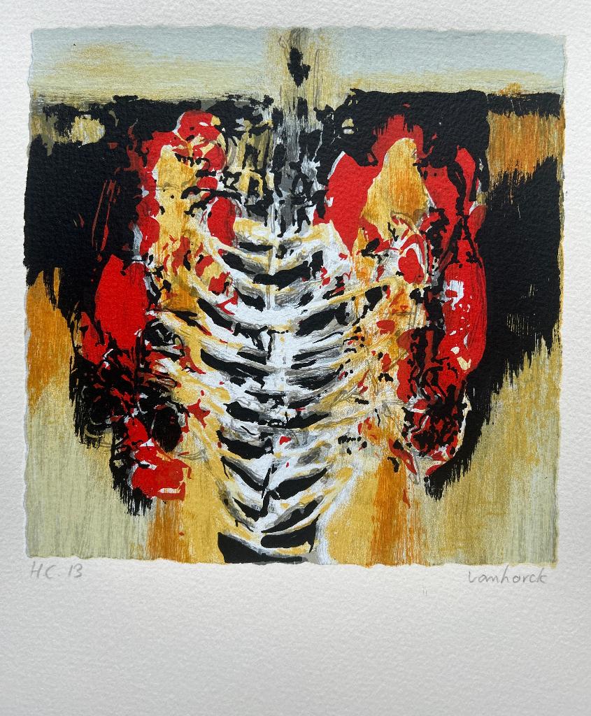 Zeefdruk Hans Vanhorck  ZOMEROPRUIMING, Antiek en Kunst, Kunst | Litho's en Zeefdrukken, Verzenden