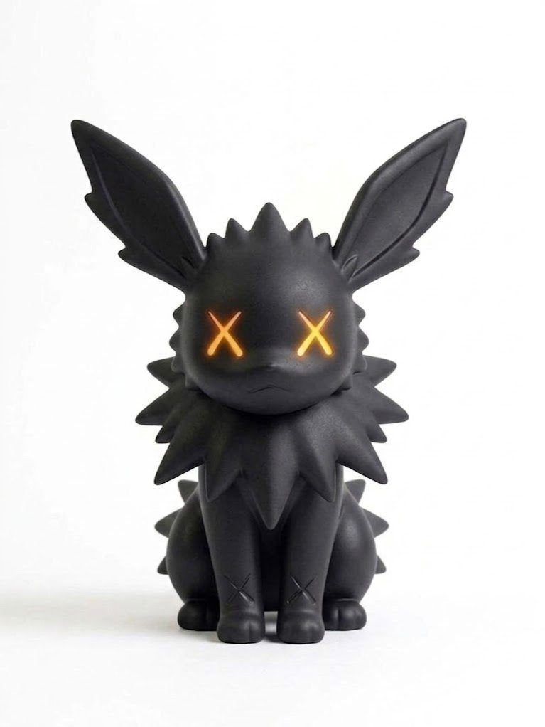 KAWS x Jolteon Figuur - Zwart met gloeiende ogen, B, G, G, Nieuw