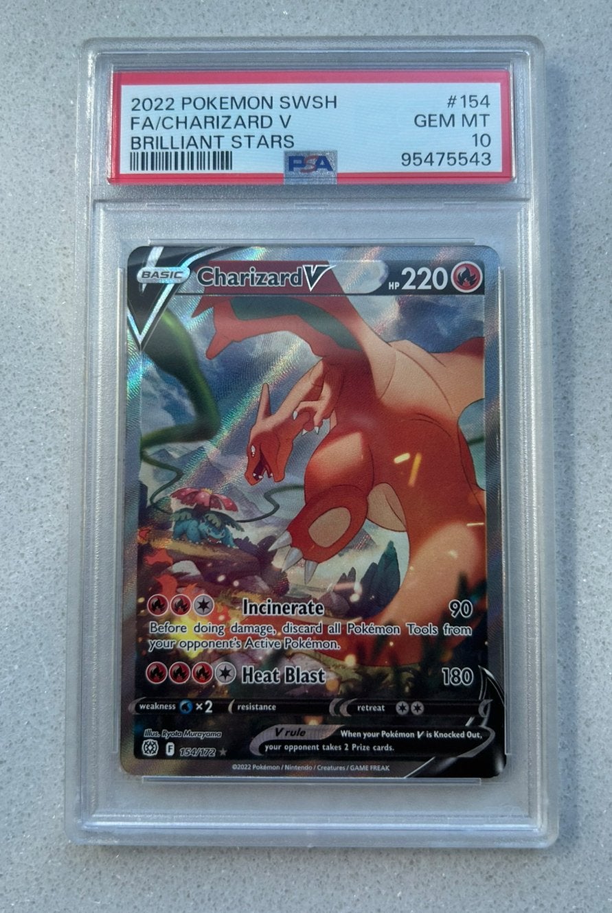 Pokemon Charizard 154/172 PSA 10, Ophalen of Verzenden, Zo goed als nieuw