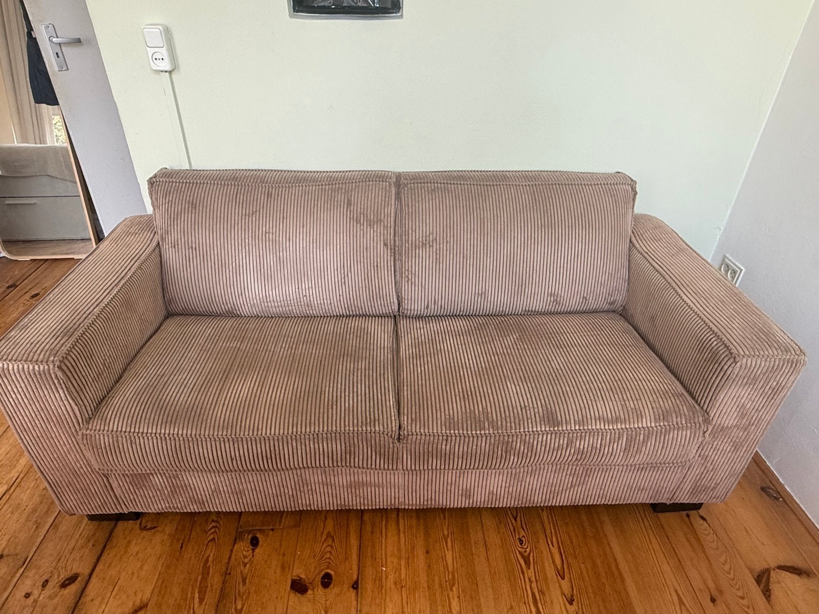 Ribstof Bank, Huis en Inrichting, Ophalen, Gebruikt, 150 tot 200 cm, Tweepersoons