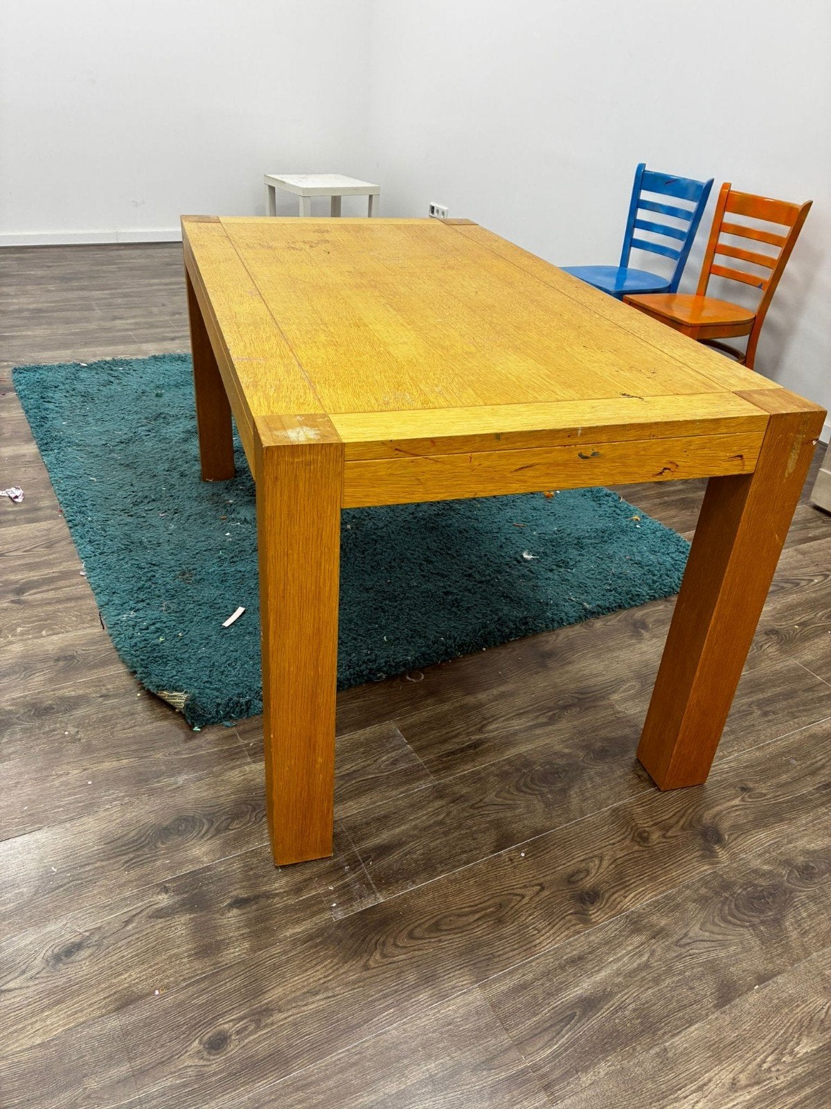 Stevige eettafel 85x160cm - Ideaal voor 4-6 personen, Ophalen, Gebruikt, 50 tot 100 cm, 150 tot 200 cm