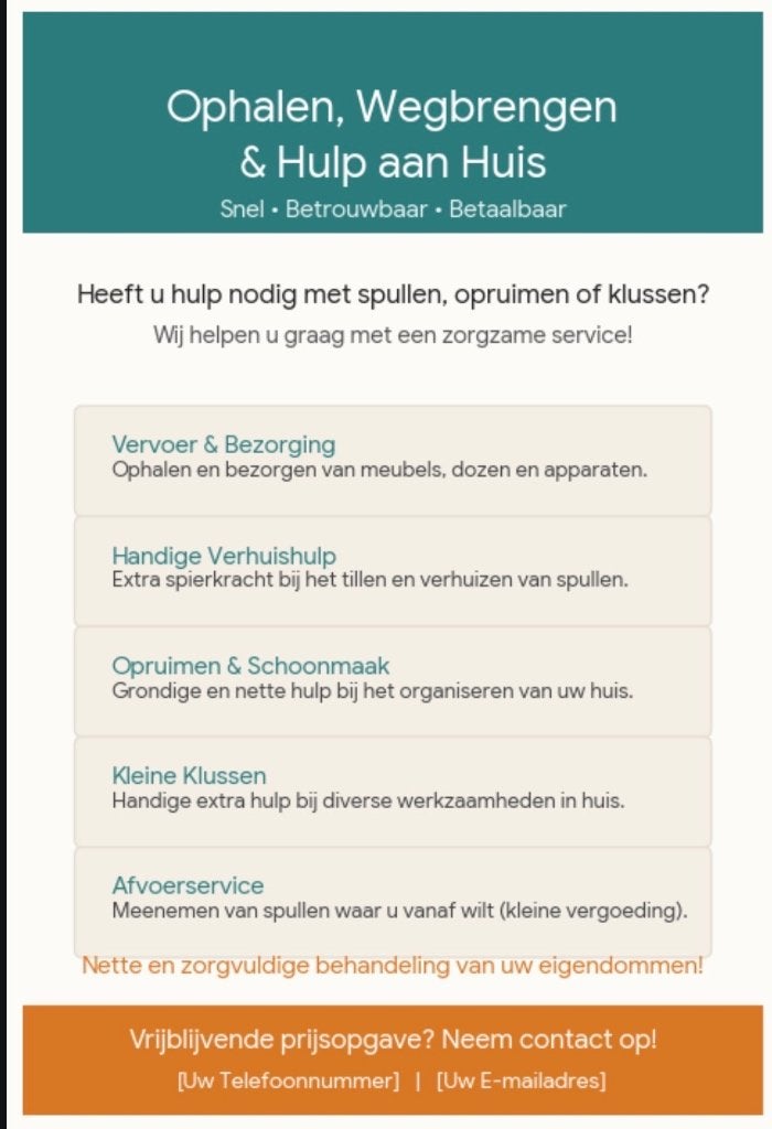 Gratis, Ophalen of Verzenden