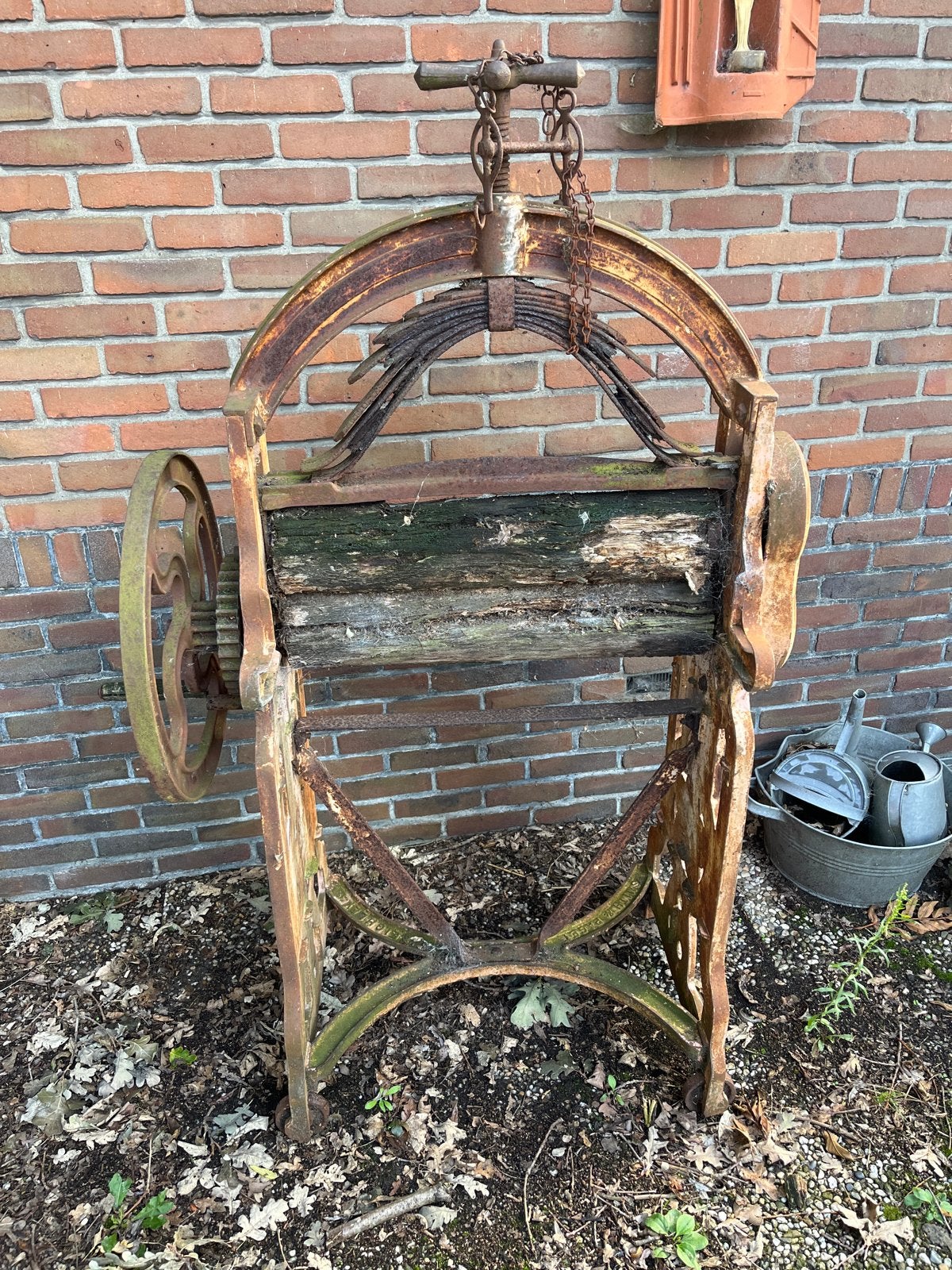 Antieke mangel - decoratief stuk, Ophalen