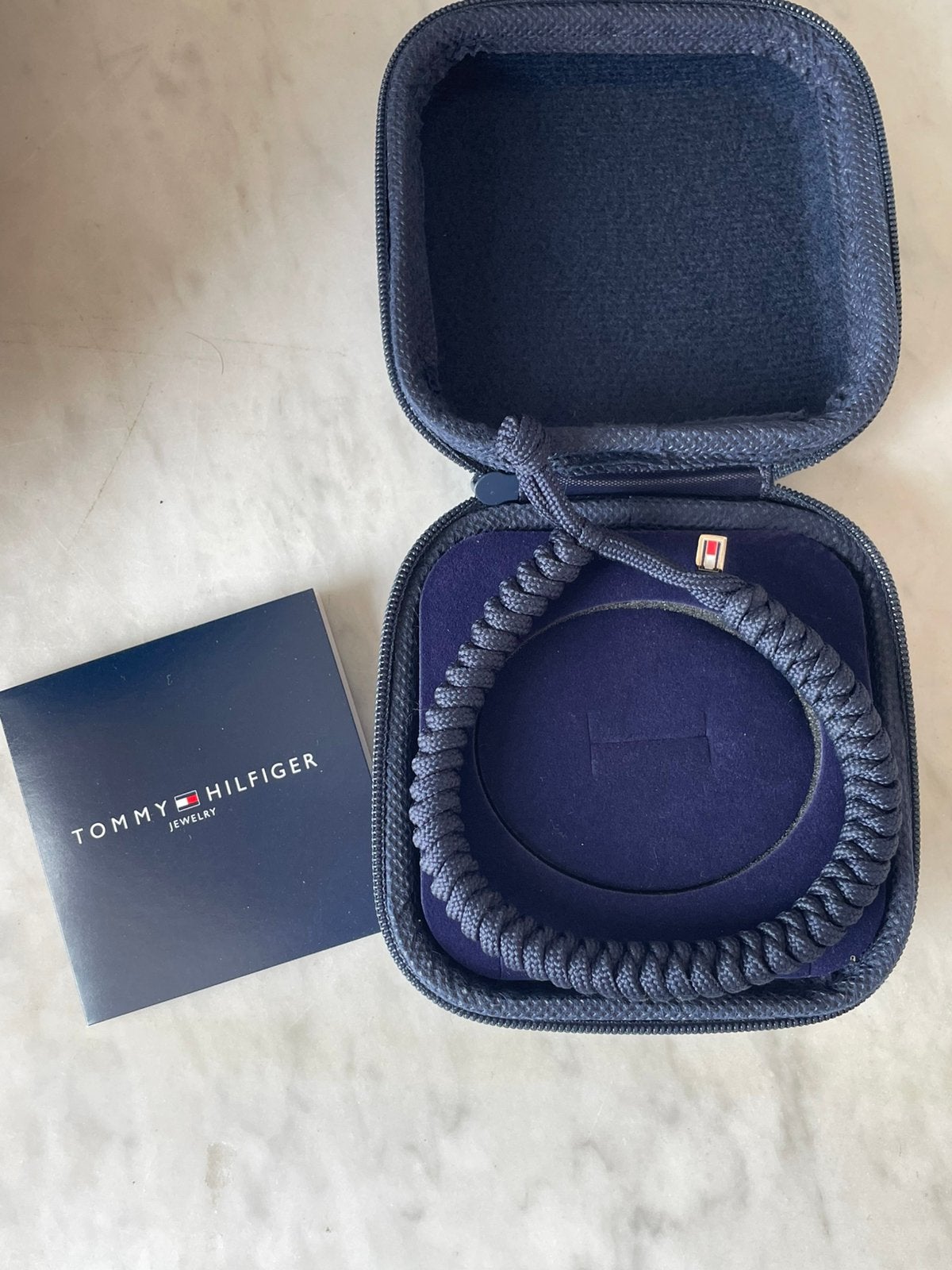 Stoere koordarmband, heren, blauw, Tommy Hilfiger, Verzenden, Zo goed als nieuw, Blauw, Overige materialen